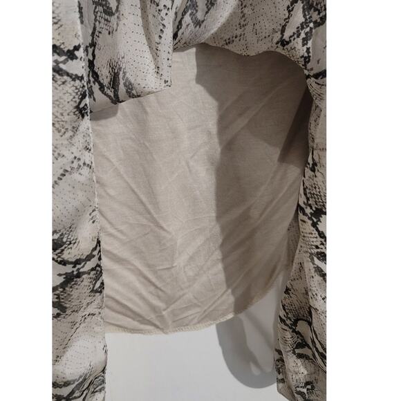 Sofia Italy Silk Blend Python Print Oversized Flowy Blouse Top OSFM - Picture 6 of 8